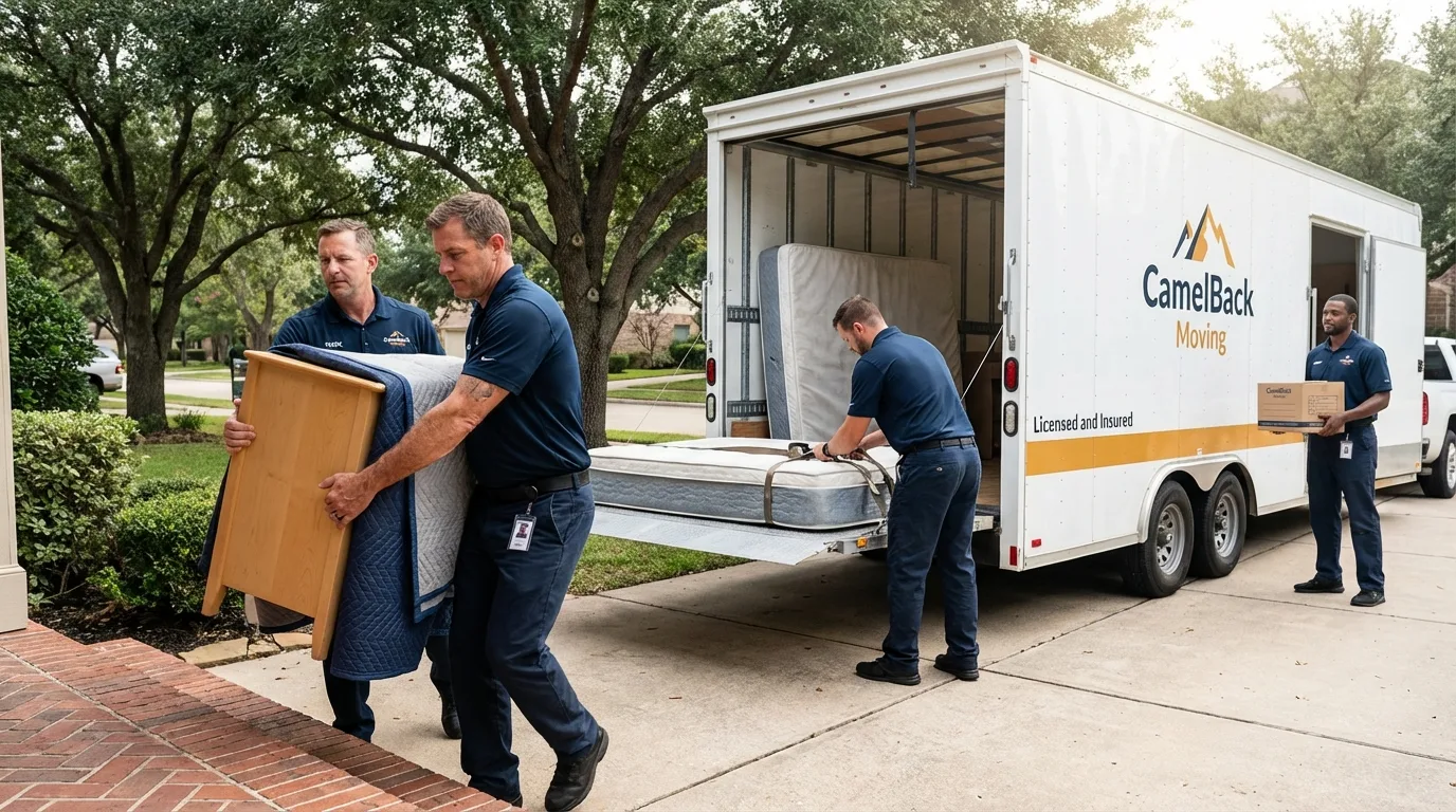 Crew loading residential truck for cross-state move from Spring Lake, NJ